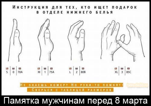 Памятка мужчинам перед 8 Марта