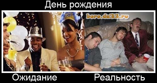 День рождения. Ожидание, реальность.